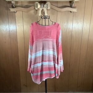 Dana Buchman Relaxed Peach, cream and tan Sweater